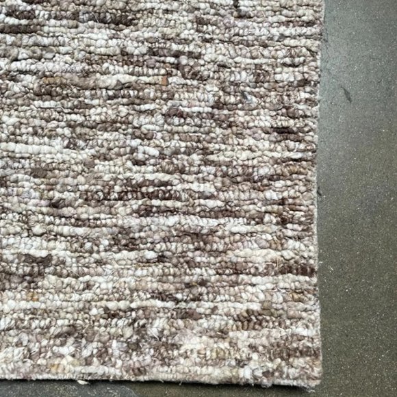 5'3" x 7'6" Feet Wool Handmade Taupe Brown Beige Soft Plush Area Rug - Picture 3 of 9